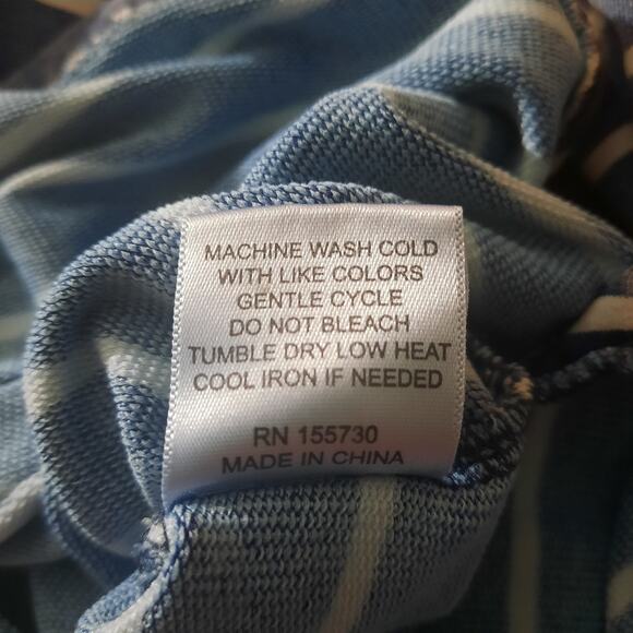 Jane + Delancey Womens Blue Denim Look With Long Sleeves Crewneck Size XL - Picture 6 of 7